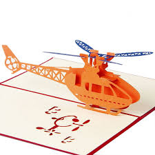 Now open the card and the flowers will open up. Helicopter Pop Up 3d Greeting Card Mypilotstore Com