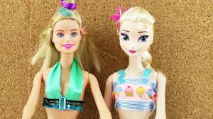 Take a trip to the imaginary land of barbie dolls and join chelsea and her pet bunny, slipper, by putting together this barbie chelsea swing set. Eiskonigin Elsa Im Beach Look Bikini Fur Barbie Und Frozen Konigin Selber Machen Fur Den Strand Youtube
