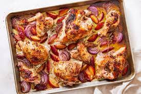 Roast Chicken And Plums Make The Sweetest Sheet Pan Meal Published 2020 Nyt Cooking Sheet Pan Recipes Recipes