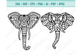 Download Clip Art Art Collectibles Mandala Elephant Svg Ethnic Elephant Mandala Svg Cut Table Design Svg Png Dxf Silhouette Cricut