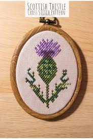 How to make cross stitch pattern. Scottish Thistle Cross Stitch Pattern