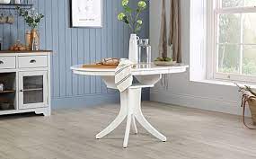 Get the best deals on dining table tables with extending. Hudson Round White 90 120cm Extending Dining Table Furniture And Choice