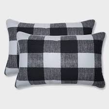 Black And White Buffalo Check Pillows Outdoor 2pk Anderson Rectangular Throw Pillows Black Pillow Perfect In 2020 Black Pillows Outdoor Cushions And Pillows Plaid Pillow Covers