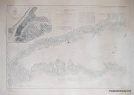 Long Island Sound Western Sheet New York 1855 Antique