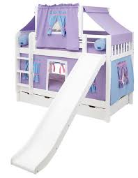 Bunk beds allow your children to expand their energy by climbing up and down. Maxtrix Playhouse Tent Bunk Bed W Slide Purple Blue On White 720 2s