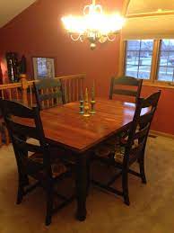 Ethan allen 7 piece mahogany banded dining room table has 2 drawers, with 6 upholstered chairs and 2 leaves, 1 chair has a. Pin On Ideas For The House