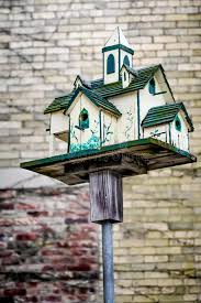Wood crafts birdhouse designs bird house kits planter boxes house painting kit homes bird aviary wood projects bird. Church Bird House Brick Wall Background Stock Photo Image Of Birdhouse Habitat 148024846