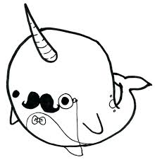 Nobody really knows why they grow a tusk this long since … Kawaii Cute Narwhal Coloring Page
