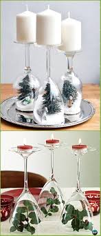 Diy Wine Glass Holiday Dioramas Candle Holders Instruction Holiday Candle Diy Craft Ideas Tutorials Diy Holiday Candles Diy Candles Diy Wine Glass
