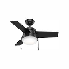 Ceiling fans can also increase your comfort by warming or cooling any whether you have a room with an older, noisy model or a newly remodeled area that needs just the right finishing touch, the home depot has just. Hunter Aker 36 In Led Indoor Matte Black Ceiling Fan With Light 59302 The Home Depot Black Ceiling Fan Ceiling Fan Fan Light