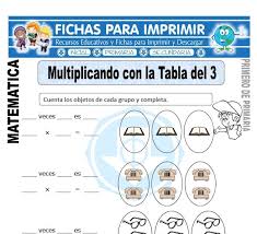 Multiplicando Con La Tabla Del 3 Para Primero De Primaria Actividades De Multiplicacion Matematicas Primero De Primaria Libros De Matematicas