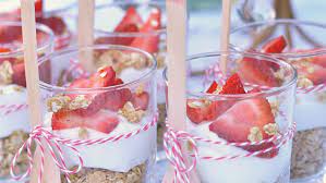 43 Baby Shower Food Ideas To Delight Your Guests Shutterfly Fruit And Yogurt Parfait Baby Shower Food For Girl Baby Shower Fruit