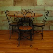 Antique 1930s Ice Cream Parlor Table Metal Kitchen Chairs Kitchen Chairs For Sale Wooden Kitchen Chairs