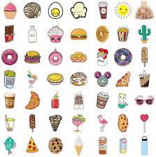 Yummy foodie stickers looking at them makes me wanna snack available in 6 designs . Amazon Com Vsco Cute Food Stickers For Water Bottles 100 Pcs Waterproof Aesthetic Trendy Stickers For Teens Kids Girls And Boys Perfect For Laptop Notebook Tablet Phone Car Travel Extra Durable 100 Vinyl