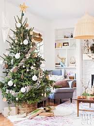 46 Stunning Ways To Trim Your Christmas Tree Christmas Tree In Basket Creative Christmas Trees Unique Christmas Trees