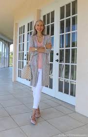 Video Chat Ootd Classic Fashion Over 40 50 Grey Long Cardigan Peach Tee White Leggings Louis Vuitton Speedy Bandouliere And Blush Ghillie Flats Stylish Outfits For Women Over 50 Over 50 Womens Fashion Fashion