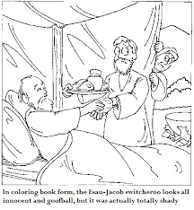 Free coloring pages, jacob and esau. Jacob Bible Riffs