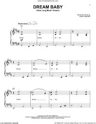 When did dream baby by roy orbison come out? Orbison Dream Baby How Long Must I Dream Sheet Music For Piano Solo