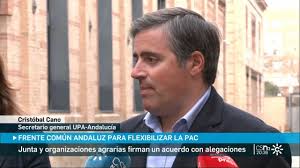 Cristóbal Cano valora el acuerdo con la Consejería para flexibilizar la  PAC. Canal Sur 5 febrero