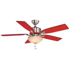 Santa Cruz From The Home Depot Brushed Nickel Ceiling Fan Red Ceiling Ceiling Fan