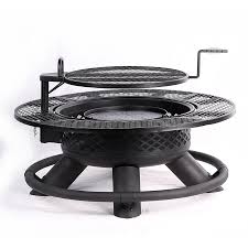 Big Horn 47 24 In W Black Steel Wood Burning Fire Pit Lowes Com Fire Pit Grill Wood Burning Fires Wood Burning Fire Pit
