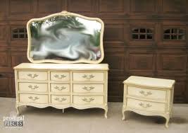 Outdated Craiglist Scored French Provincial Set Gets A French Country Make French Provincial Bedroom Furniture Shabby Chic Nightstand French Provincial Bedroom