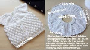 Ahududu Orgu Modeli Ile Bebek Yelegi Yapilisi Baby Knitting Patterns Bebekler Icin Orgu Bebek