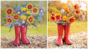 This is the place to come and show off your cowboy boots. Autumn Floral Boots Acrylic Painting Live Tutorial Youtube