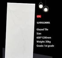 Heat Insulation High-End OEM ODM Custom White Glazed Bright Ceramic Floor  Tiles