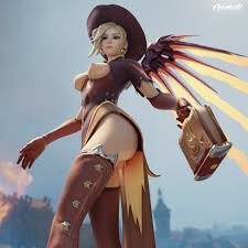 Mercy Upskirt View (Fleurie3D)[Overwatch] : rrule34