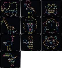 Zoo Animal Art Templates 8 Count Illumipeg Lite Brite Refill Sheets For Light Brite Cube And Four Share Light Up Toys