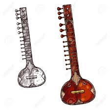 Ghatam replicates or conveys the meaning of the pot in sanskrit. Indian Musical Instrument Sitar Isolated Sketch Veena Or Sarod Royalty Free Cliparts Vectors And Stock Illustration Image 79001528