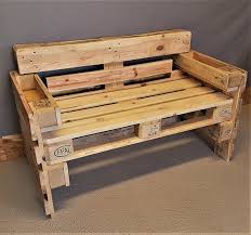 Bench From Pallet With Backrest Wooden Bench Drink Holder Vintage Garden Bench Bank Shabby Chic Palettenbank Antique Palettenmobel Wood Wooden Bench Pallet Bench Garden Bench