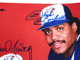 George Bell, Lloyd Moseby and Jesse Barfield Toronto Blue Jays Autographed  Signed 8 x 10 Photo