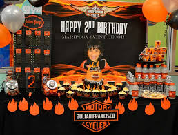 Harley Davidson Motorcycle Party Birthday Party Ideas Photo 1 Of 28 Motorcycle Party Motorcycle Birthday Parties Harley Davidson Birthday
