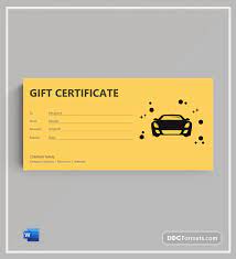 Free car wash coupon template source: 72 Free Gift Certificate Templates Word Doc Pdf Docformats Com