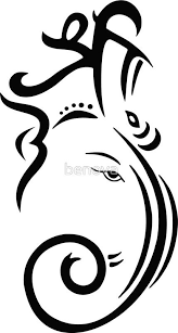 Black And White Images Of Ganesha Black Tribal Ganesha Head Tattoo Stencil Ganesha Tattoo Ganesha Drawing Ganesha Art