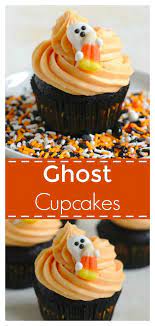 Ghost Cupcakes Mildly Meandering Recipe Halloween Food Cupcakes Cupcake Recipes Ghost Cupcakes