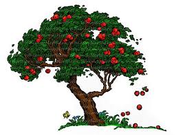 Old Apple Tree Illustration Vintage Clip Art Image Tree Digital Stamp Hand Colored Instant Download Clipart Tree Photoshop Tree Art Palm Trees Painting