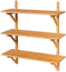 5% off w/ redcard · expect more. Livzing Bamboo Wall Mounted Floating Shelves 3 Tier Storage Shelf Hanging Display Floating Rack For Bathroom Bedroom Kitchen Living Room Amazon In Furniture