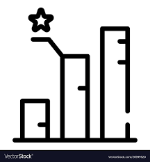 Advertising Bar Chart Icon Outline Style