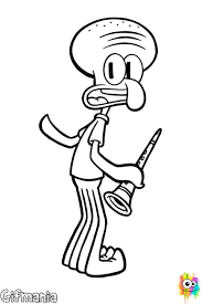 Bob Esponja Para Colorear Calamardo