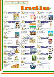 India Esl Worksheet By Jayce In 2020 Social Studies Worksheets General Knowledge For Kids General Knowledge Book