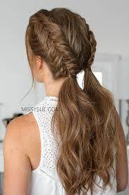 Whether you have short hair or long, curly or straight, want a side fishtail braid or a dutch plait, all you need is an easy tutorial to make this impressive hairstyle. Double Dutch Fishtail Braids Missy Sue