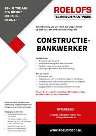 VACATURE CONSTRUCTIE
