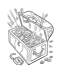 Pirate parrot on treasure chest. Pirate Treasure Chest Coloring Page Pirate Coloring Pages Pirate Activities Coloring Pages