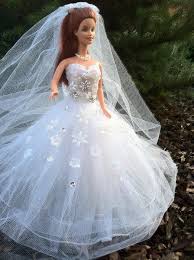 Brautkleid für 30cm puppen häkelanleitung. Puppenkleidung Barbiekleid Brautkleid Ein Designerstuck Von Kreativer Hadasch Bei Dawanda Barbie Hochzeitskleid Barbie Hochzeit Braut