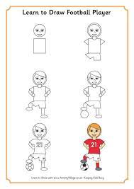 Learn To Draw A Football Player Mouton Dessin Dessin Sport Dessins Faciles 1.100 gsm a4 paper 2.