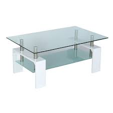 Der tisch ist ausgestattet mit einem zusätzlichen ablageboden aus schwarzem glas. Coffee Table Intro Fortrade