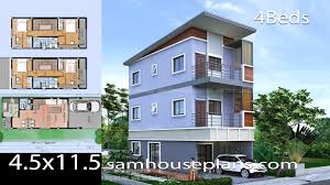 Which plan do you want to build? House Plans 4 5x11 5 With 4 Bedrooms Samhouseplans